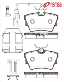 Комплект тормозных колодок METZGER 0591.12